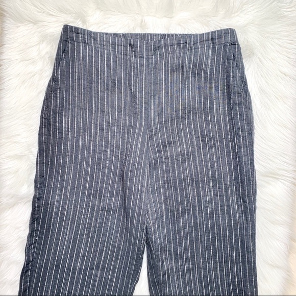 SOLD-NWT Eileen Fisher Linen Pinstripe Pants - Picture 4 of 8